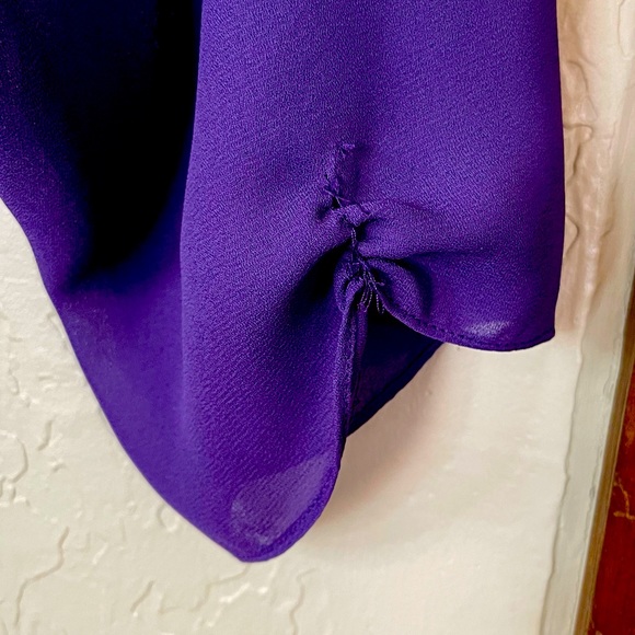 Victoria’s Secret Vintage Gold Label Purple Silk Robe with Pockets Size M/L - Picture 7 of 8